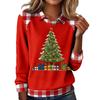 Women's Fashion Christmas Printed Long-Sleeve Pullover Top