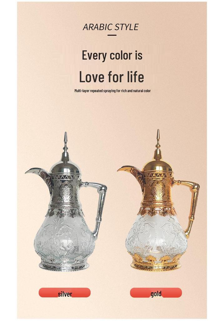Ensemble de bouilloire à eau froide en verre de luxe pour le Moyen-Orient - Grande capacité, design de haute qualité pour un usage domestique