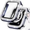Glass+Cover For Apple Watch Case 40mm 44mm 45mm 41mm iWatch Accessories Diamond+Screen Protector Apple Watch Serie 3 5 6 SE 7 8