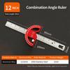 Multi-functional Angle Ruler Adjustable Inch & Metric Measuring Ruler Woodworking Right Angle Try Square Handyman Use