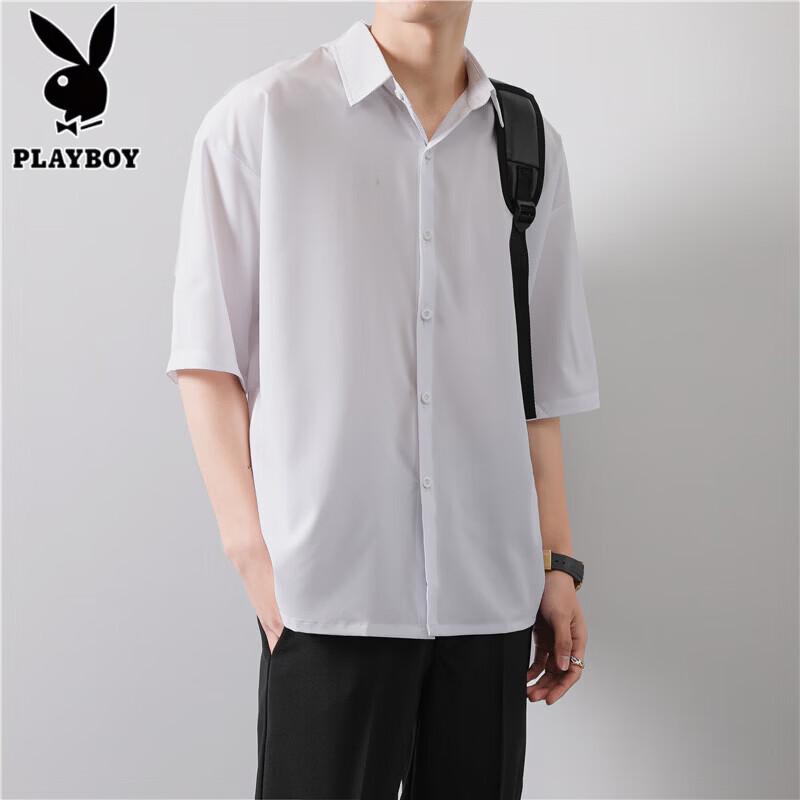 Playboy Men s Ice Silk Casual Shirt M