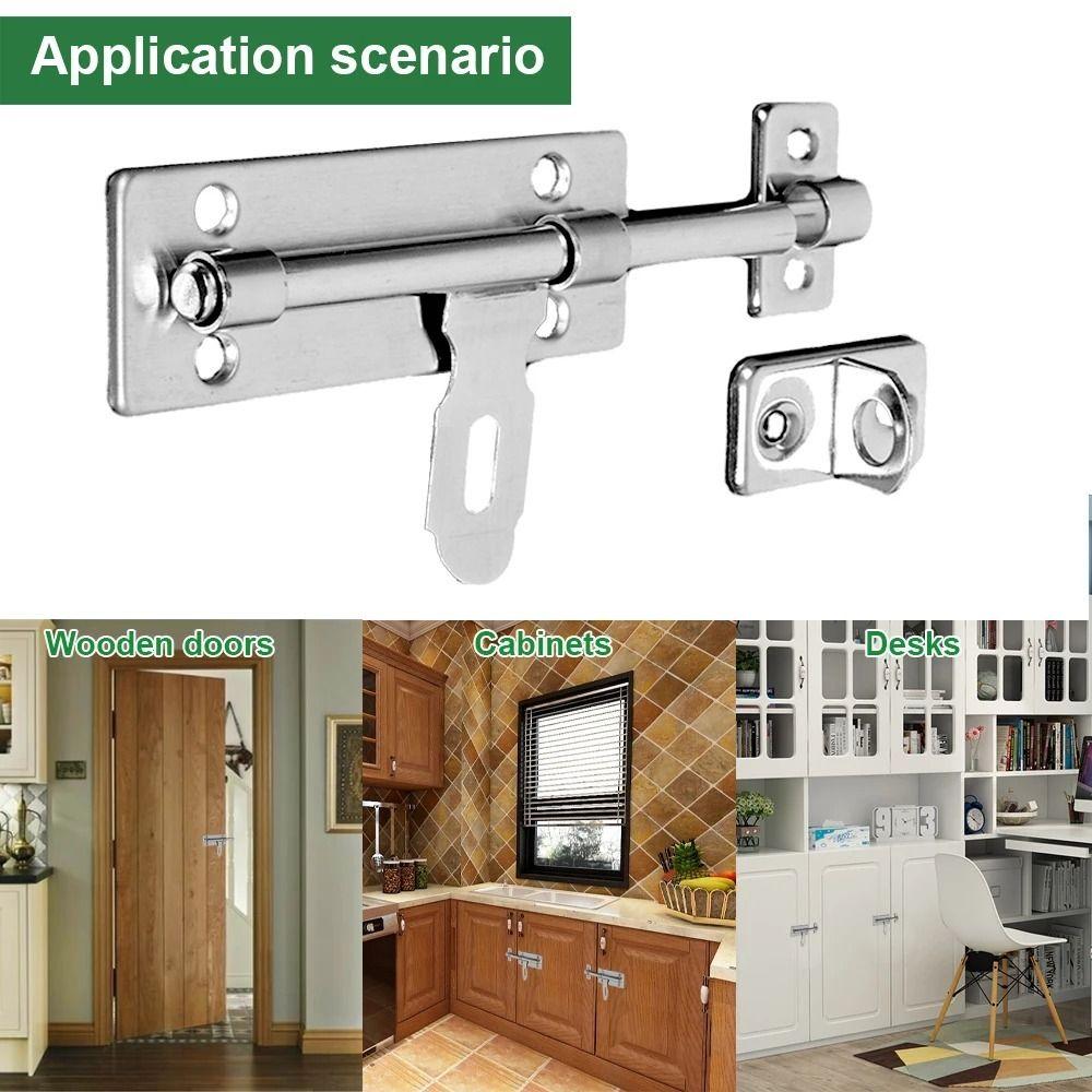 Stainless Steel Window Deadbolt Rust-Resistant Padlock Latch Thickened Cupboard Latch Drawer