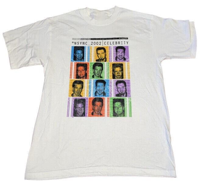 2002 NSYNC Celebrity Tour Concert Shirt White Unisex S5XL Unisex T-Shirt XXXL