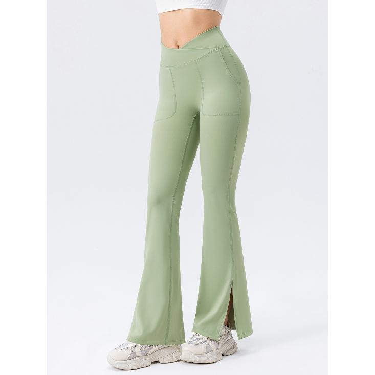 Women'S Yoga Pants Fitness Outdoor Solid Color Casual Running Training Elastic Quick Drying Tight Fitting Sports Pants