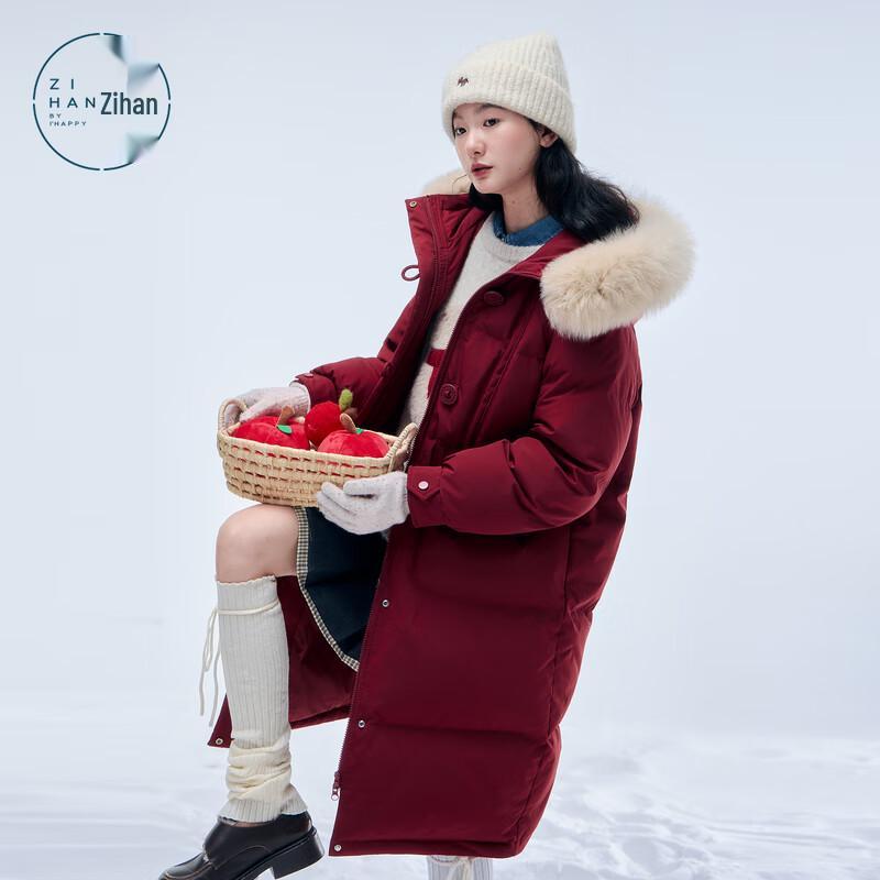 Женская длинная утепленная пуховая куртка с капюшоном ZIHAN XS