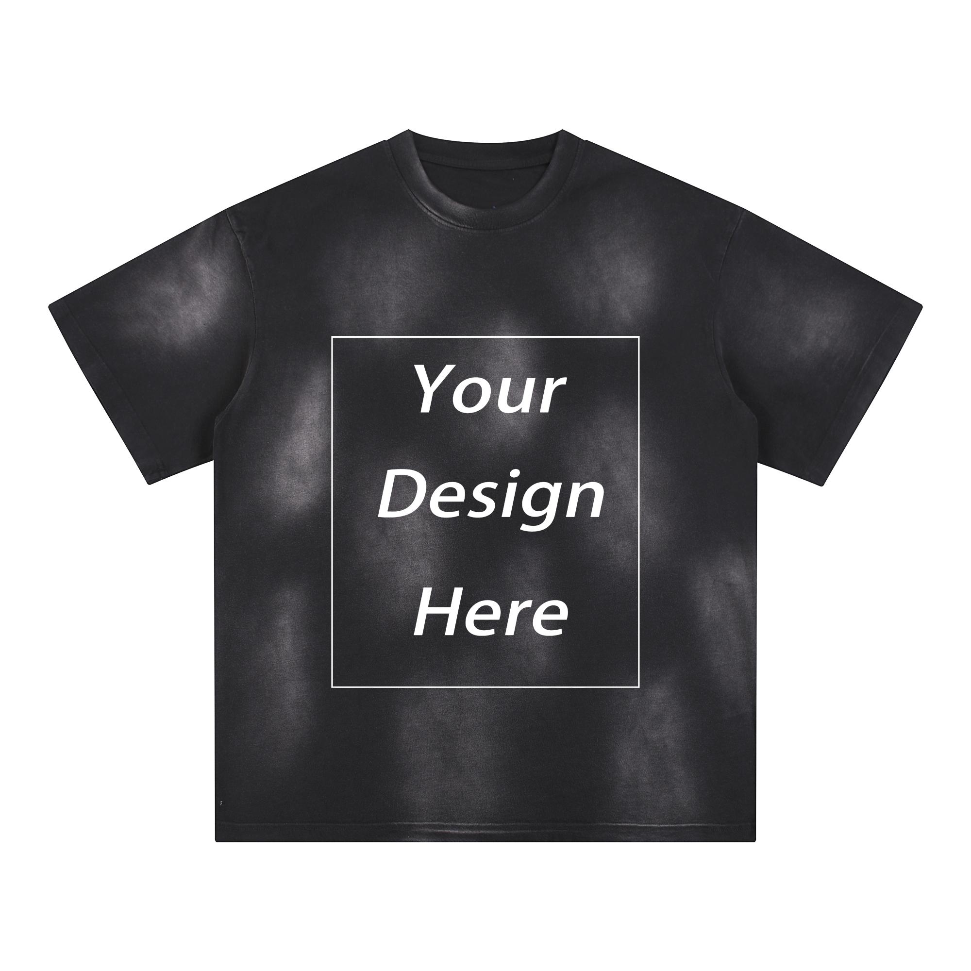 

270 г/м² 100% хлопок футболка с индивидуальным рисунком принт мужские футболки XL