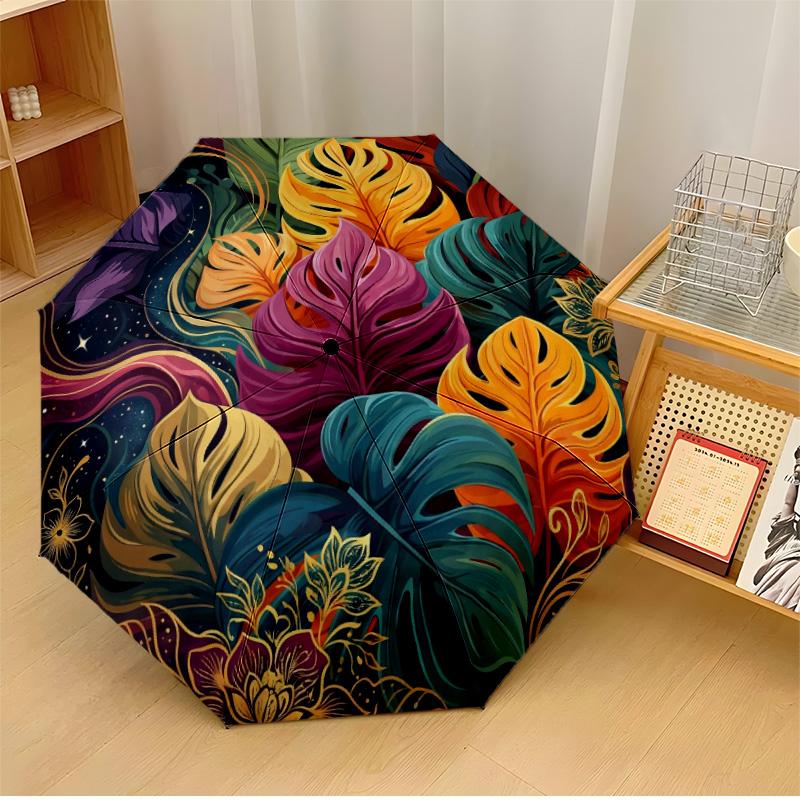 

Celtic Wolf Moon Printed umbrella windproof folding umbrella portable sun and rain umbrella suitable for gifting