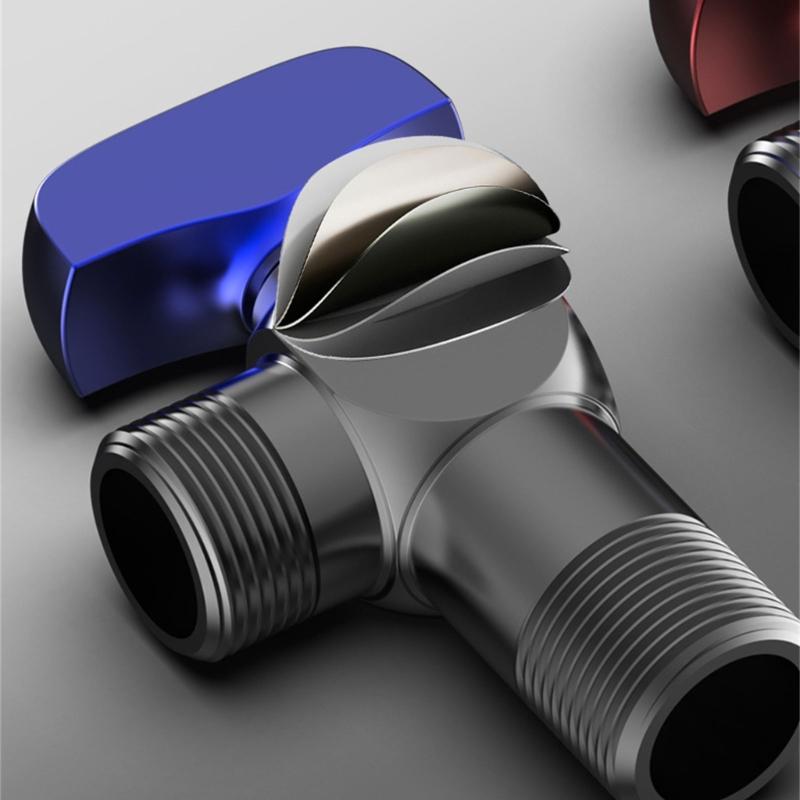 1/2 Zoll Winkelabsperrventile Badezimmer Hoher Durchfluss Heiß-/Kaltwasser Absperrventile Wasserflussregelventile Regler