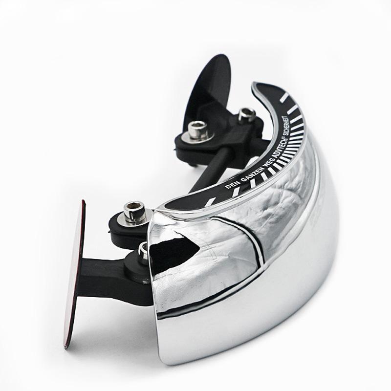 FLYQUICK 180°Wide Angle Motorcycle Windshield Wide Angle Rearview Mirror Auxiliary Rearview Mirror