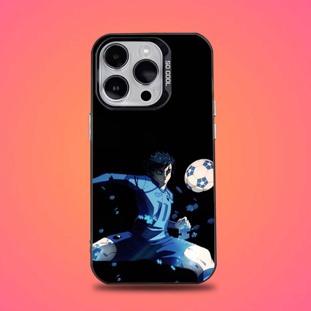 Blue Lock Anime Handyhülle Für iPhone 16,15,14,13,12,11,Mini,Pro,E,SE4,XS,MAX Schwarze Candy Matt Hülle