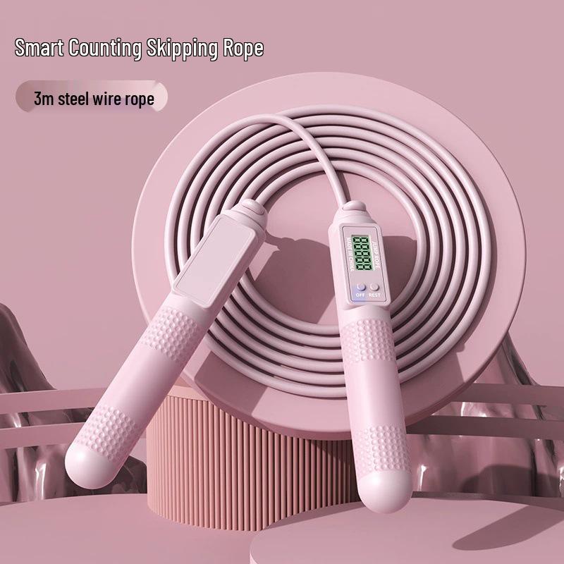 

Smart Two-Way Weighted Jump Rope with Steel Wire for Home Exercise