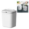 9L Trash Can White Large Capacity Space Saving Sturdy Durable Stylish Design Wall Mounted Garbage