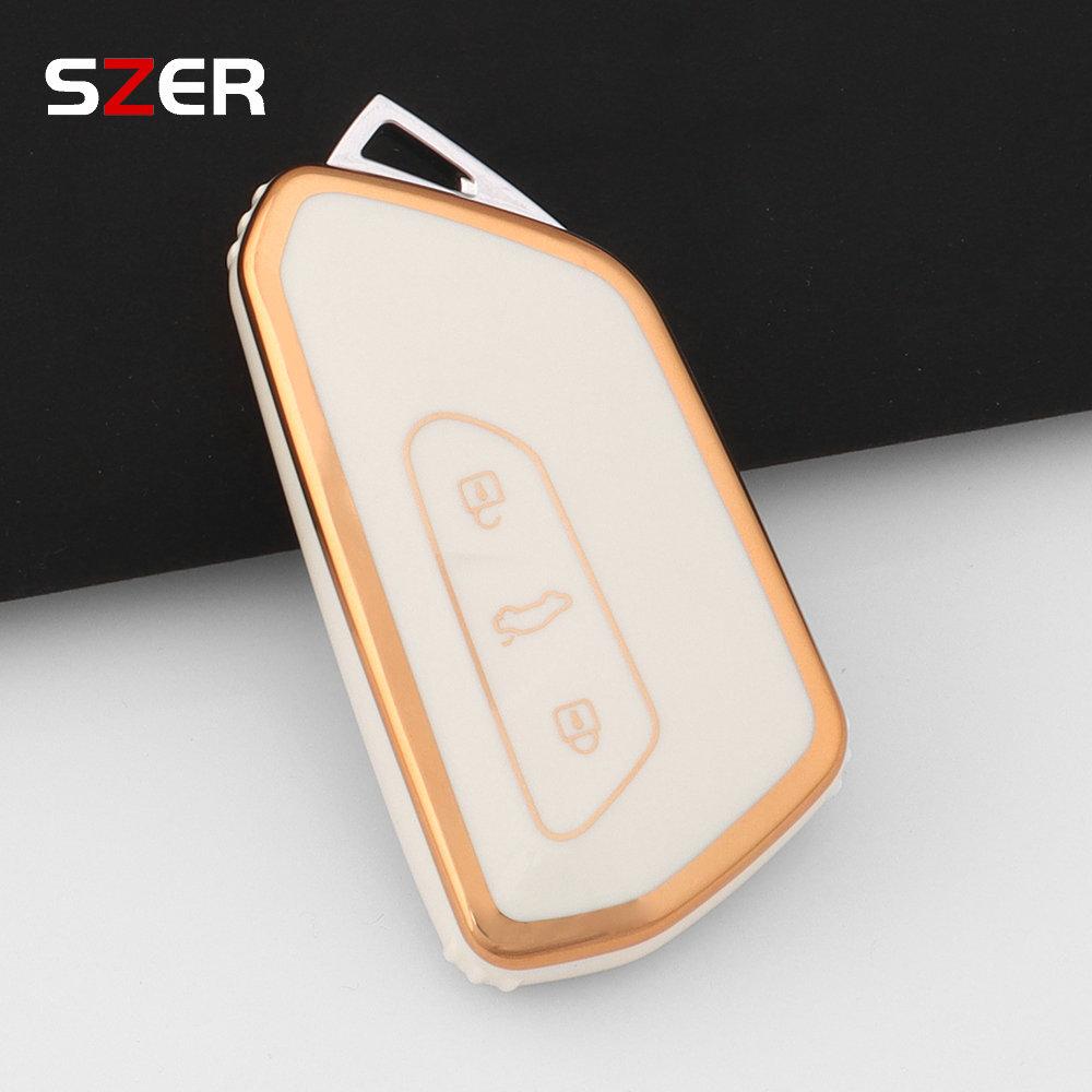 Fashion Tpu Car Key Case For Vw Volkseagen Golf 8 Mk8 Id.3 Id.4 Cupra Skoda Octavia A8 Seat Leon Mk4 Formentor Tarraco