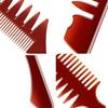 Men Comb Oil Hairdressing Wide Wave Teeth Styling Comb Afro Tail Pick Hair Texture Hairbrush Barbershop Professional Accessories