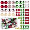 Shatterproof Gold Christmas Tree Baubles 5 Cm 24 Pcs.