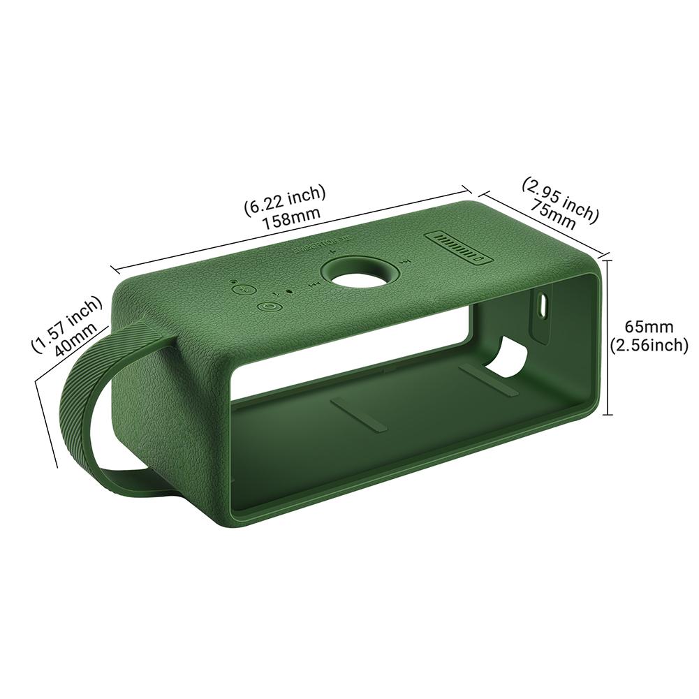 Silicone Anti-Fall Speaker Case with Handle Soft Skin Protective Cover Waterproof for Marshall EMBERTON III Bluetooth Speaker