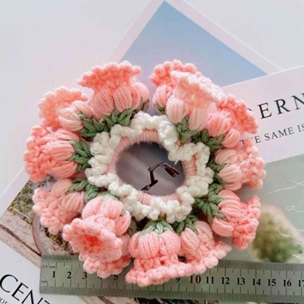 Handmade Knitted Hair Rope Flores Convallariae Sweet Hair Tie  Ponytail Band