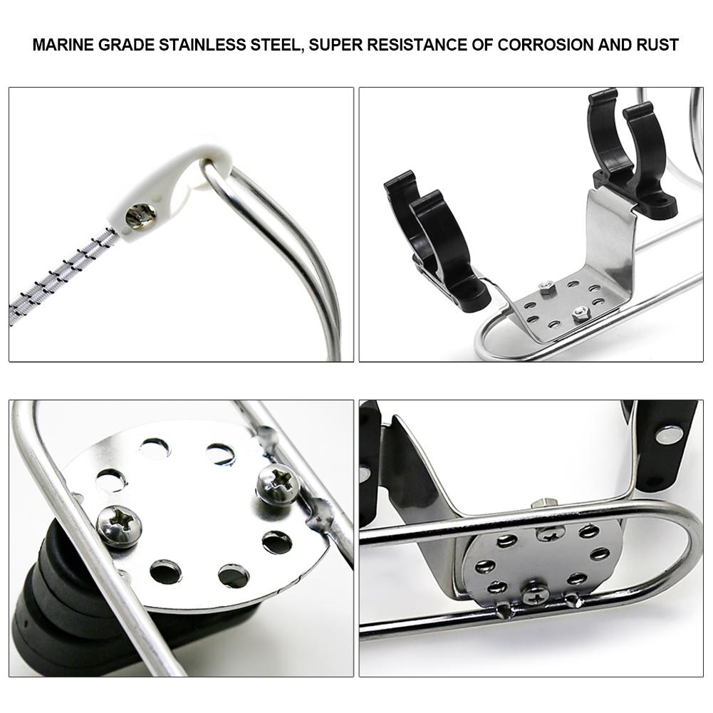 Boat Marine Lifebuoy Ring Horseshoe Bracket Hardware Boat Life Buoy Holder Adjustable Swimming Ring Brackets Rustproof for Yacht