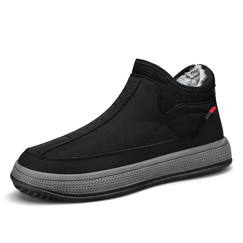 New Style Comfortable Winter High-top Snow Boots Casual Cotton Non-slip Warm Men's Boots Trendy Sports Solid Color Men's Boots