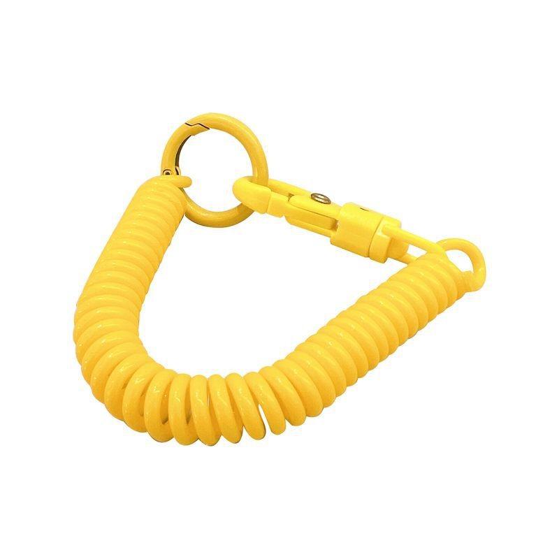 Macaron Color Anti-lost Card Holder Spring Rope Work Card Lanyard Elastic Rope Elderly Student Access Control Card Lanyard