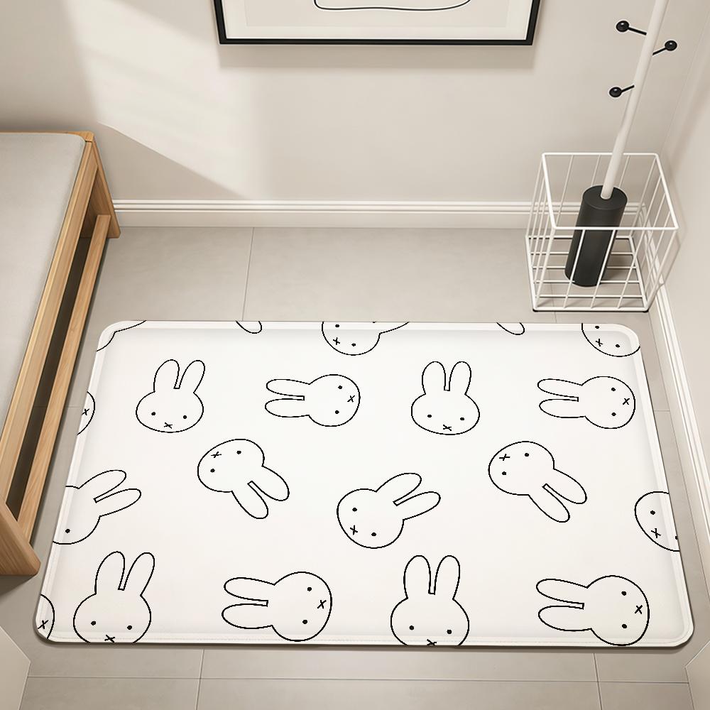 Cartoon Rabbit Cute M-Miffy n-nijntje Home Bedside Rug Kitchen Bath Floormat Hallway Balcony Carpet Entrance Doormat hogar Decor