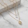 2025 new simple retro creative lady, wind multi-layer pearl love necklace