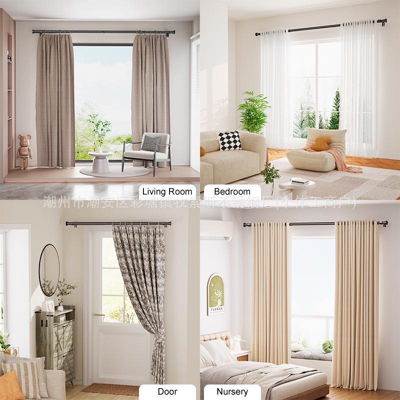 Modern Nordic Industrial Style Thickened Single Curtain Rod