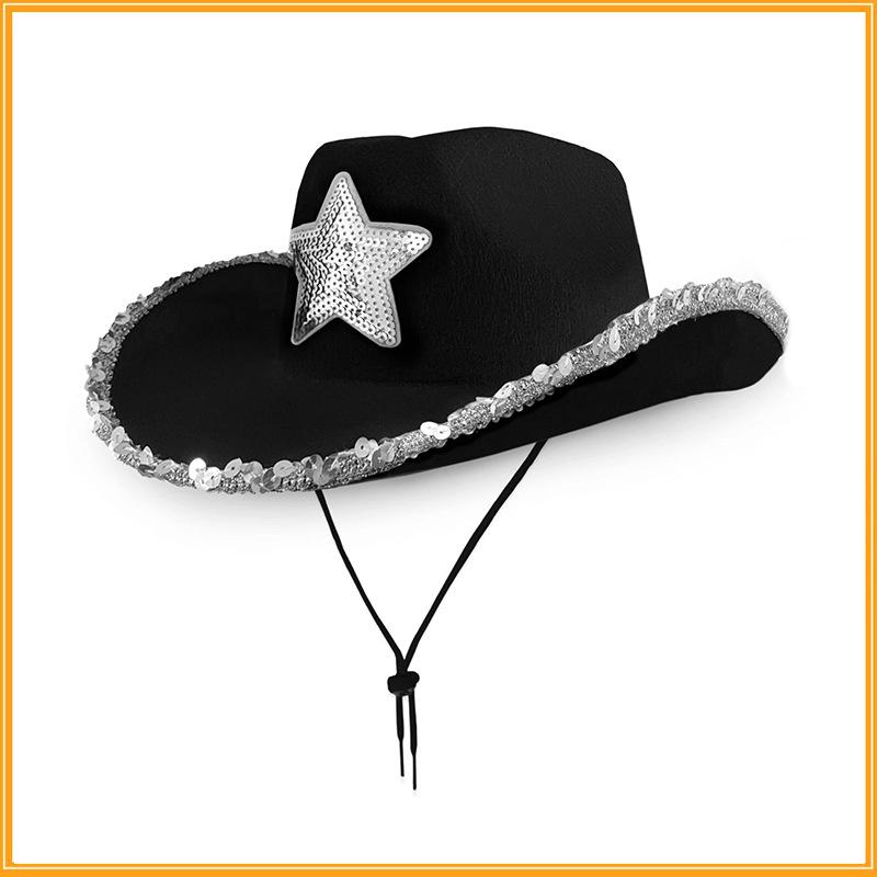 Pink Bride Party White Denim Hat with Five-Pointed Star Design