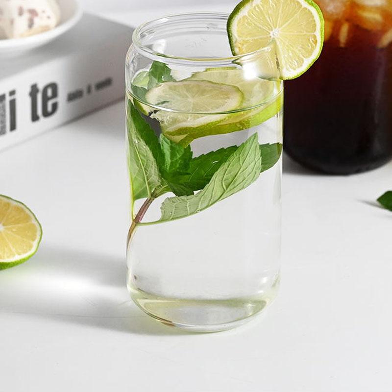 Creative Wide Mouth Mason Jar Drinking Glasses with Bamboo Lids and Straws Cute Reusable Smoothie Cups Iced Coffee Cup