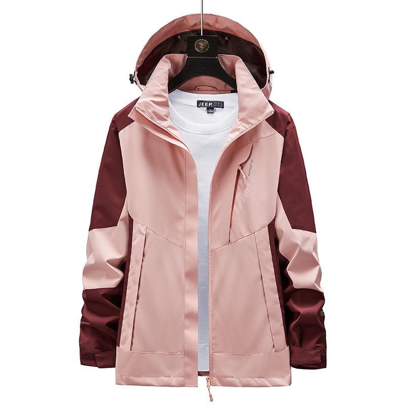 Women's and Men's Plus Size Waterproof Windproof Jacket for Spring and Autumn - Single Layer Coat for Outdoor and Mountaineering