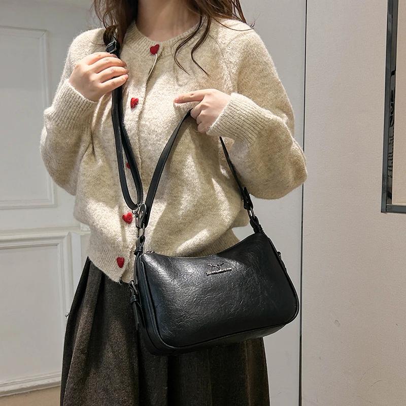 

Leather Handbag Fashion Women Shoulder Crossbody Bag Luxury Designer Ladies Messenger Bags Tote Purse 28cm 11cm 18cm