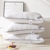Soft Brushed Cotton Quilted Pillow With Down-Alternative Fiber Fill Neck Support