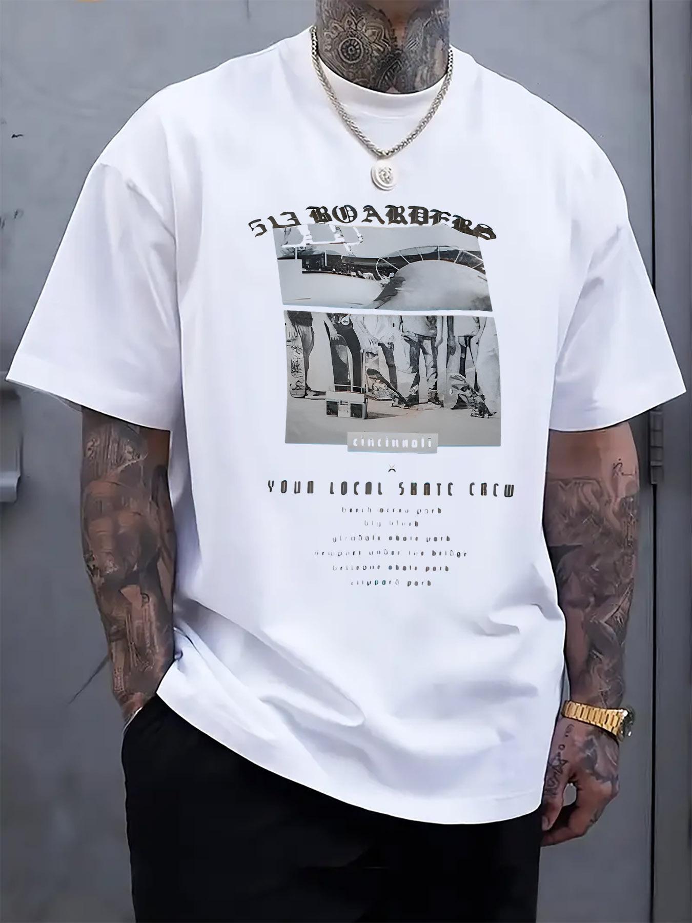 Skateboard Graphic Print Tshirt XL