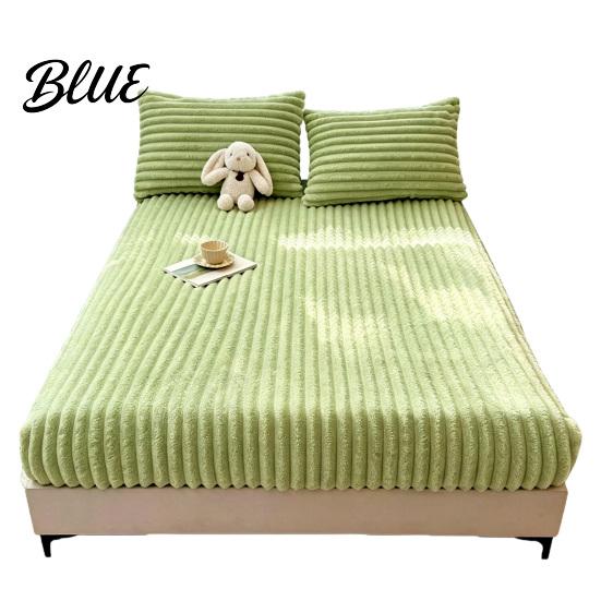 Coprimaterasso in Velluto Lenzuolo con Angoli per l'Inverno Caldo Fondo in Peluche Protettore Termico per Letto con Tasca Profonda Elastico su Tutto Morbido