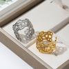 Overdreven En Modieuze Dames Open Eind Ring, Verstelbaar En Kleurecht, Een Trendy Item In Handjuwelen