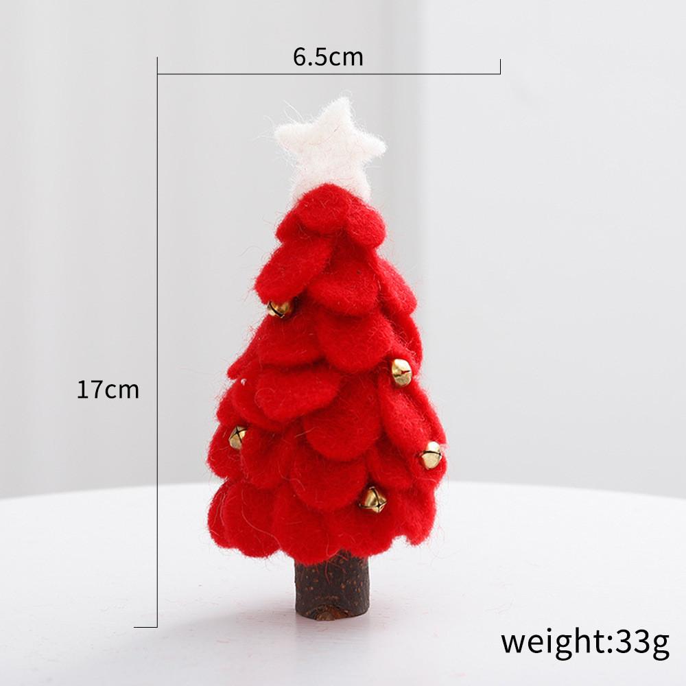 Cute Miniature Wool Felt Christmas Tree Ideal For Charming Holiday Window Decor