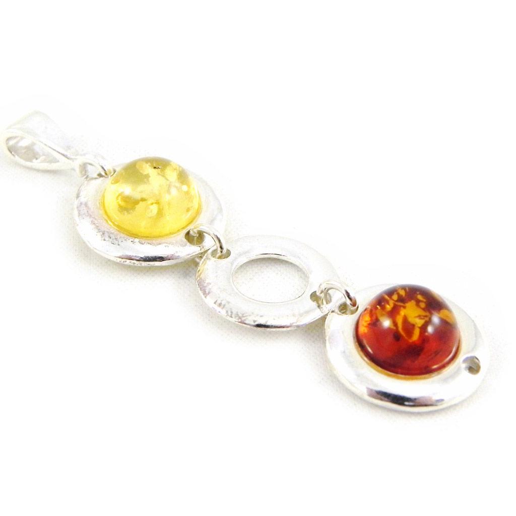 Les Trésors De Lily [F9833] - Amber 'Inspiration' Silver Pendant