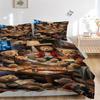 3pcs Anime Teddy Bear Bedding Set - Includes One Quilt Cover and Two Pillowcases (No Core) - Perfect for Bedroom and Guest Room Decoration,