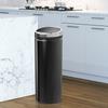 Trash Can with Motion Sensor, Stainless Steel, 30.5 Cm X 30.5 Cm X 81.5 Cm, Black