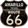 Vintage Route 66 Square Metal Tin Sign Garage Home Bar Decor 20x20cm