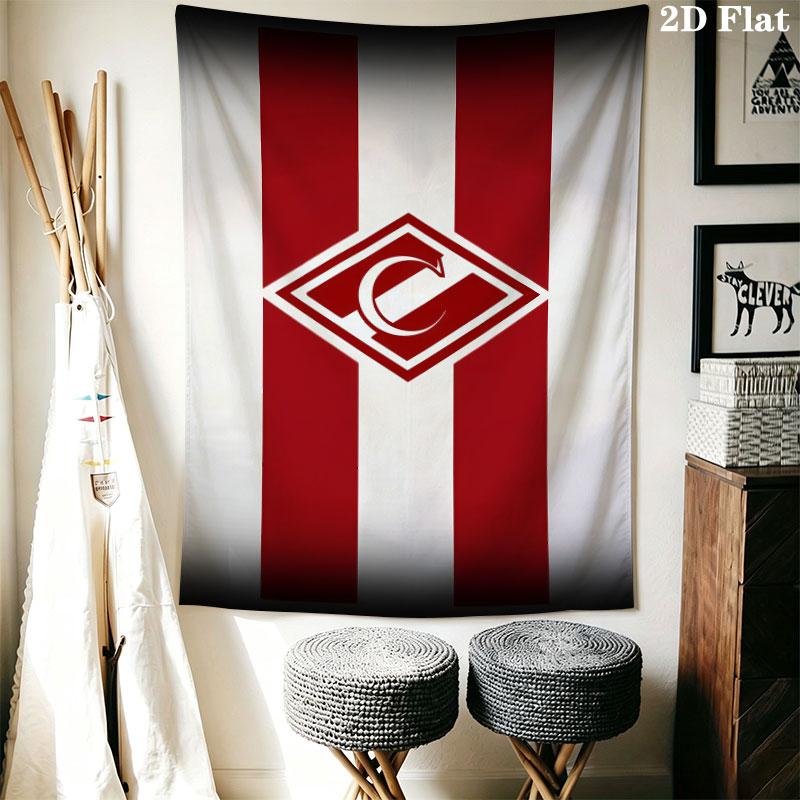 Spartak Moscow Champion Wall Hanging Printed Fabric Blanket Decorative Tapestries for Bedroom Living Room Home Decor