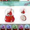 Christmas Crystal Ball Resin Glass Holiday Decorative Sphere for Desktop Home Xmas Supplies Snow Ornament Creative Gift