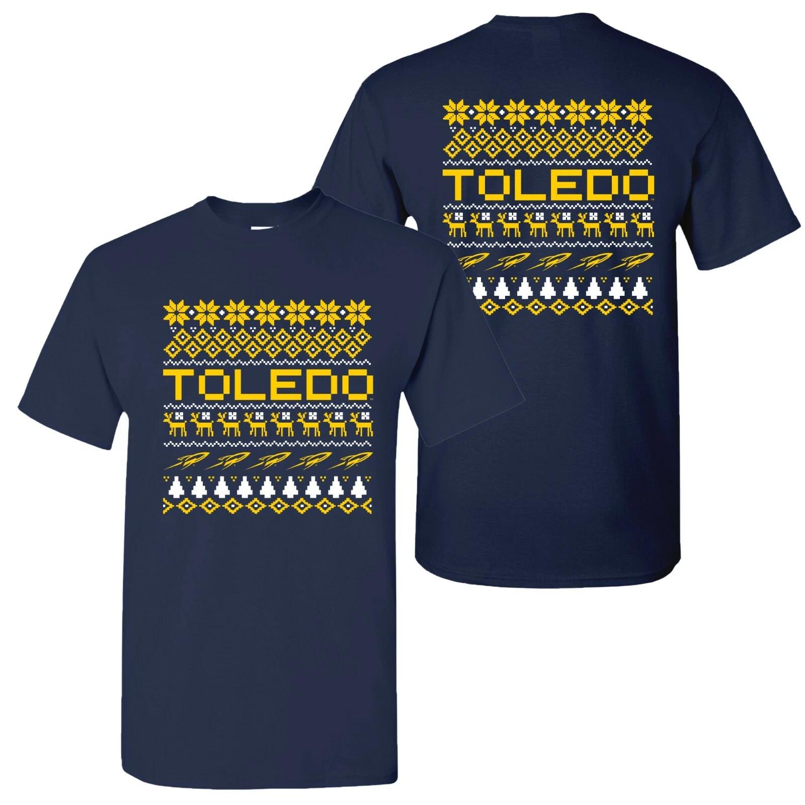 Toledo Rockets Holiday Sweater T-Shirt - Navy S