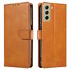 Samsung S21FE Leather Case with Calf Pattern and Flip Cover
