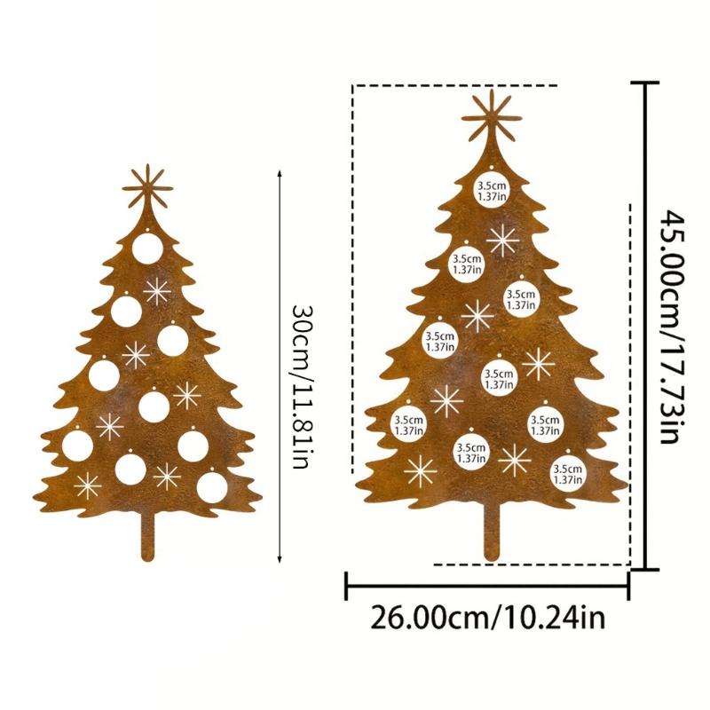 Handcrafted Metal Holiday Tree Ornament Decorative Christmas Decoration For Indoor Tabletop Party Supplies