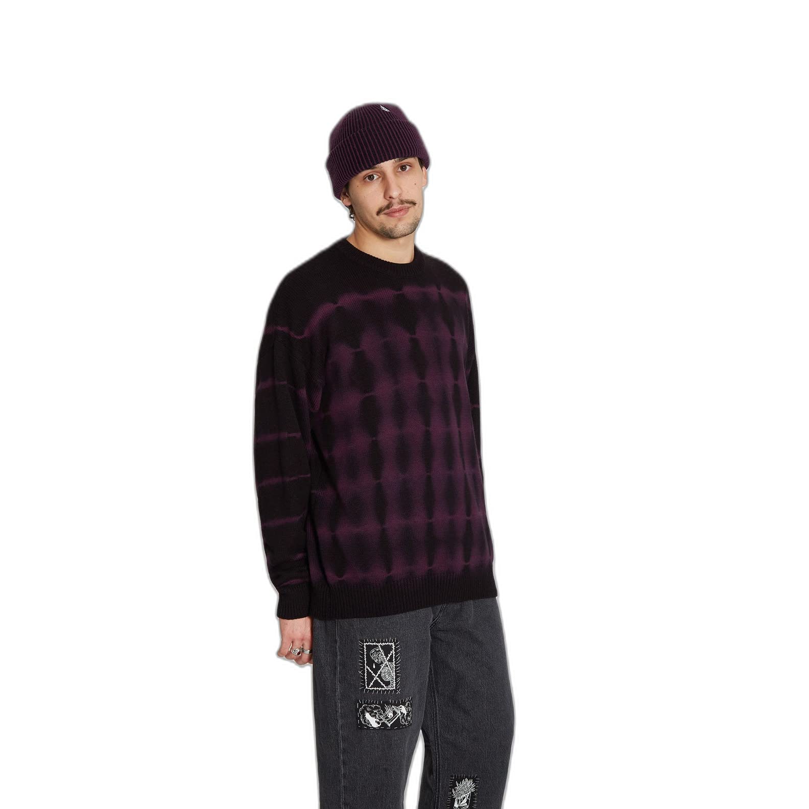 

Volcom Crew Neck Sweater BARODE Stylish Size Small Men s Tie-Dye (Classic Fit) [A0732202 / SWEATER] Tie-Dye Sweater,