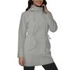 Women Solid Stripe Rain Jacket Outdoor Plus Waterproof Hooded Raincoat Windproof