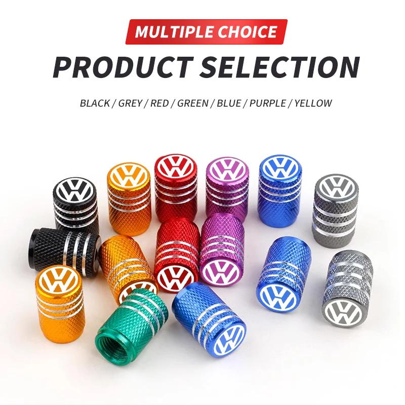 Tappo Valvola Gonfiaggio Pneumatici Auto in Alluminio Avvitabile Antifurto per Volkswagen VW R Line Golf MK4 MK5 MK6 MK7 MK8