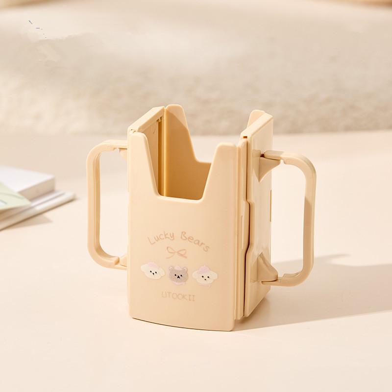 Easy-Use Juice Pouch Box with Adjustable Baby Cup Holder and Anti-Squeeze Tray