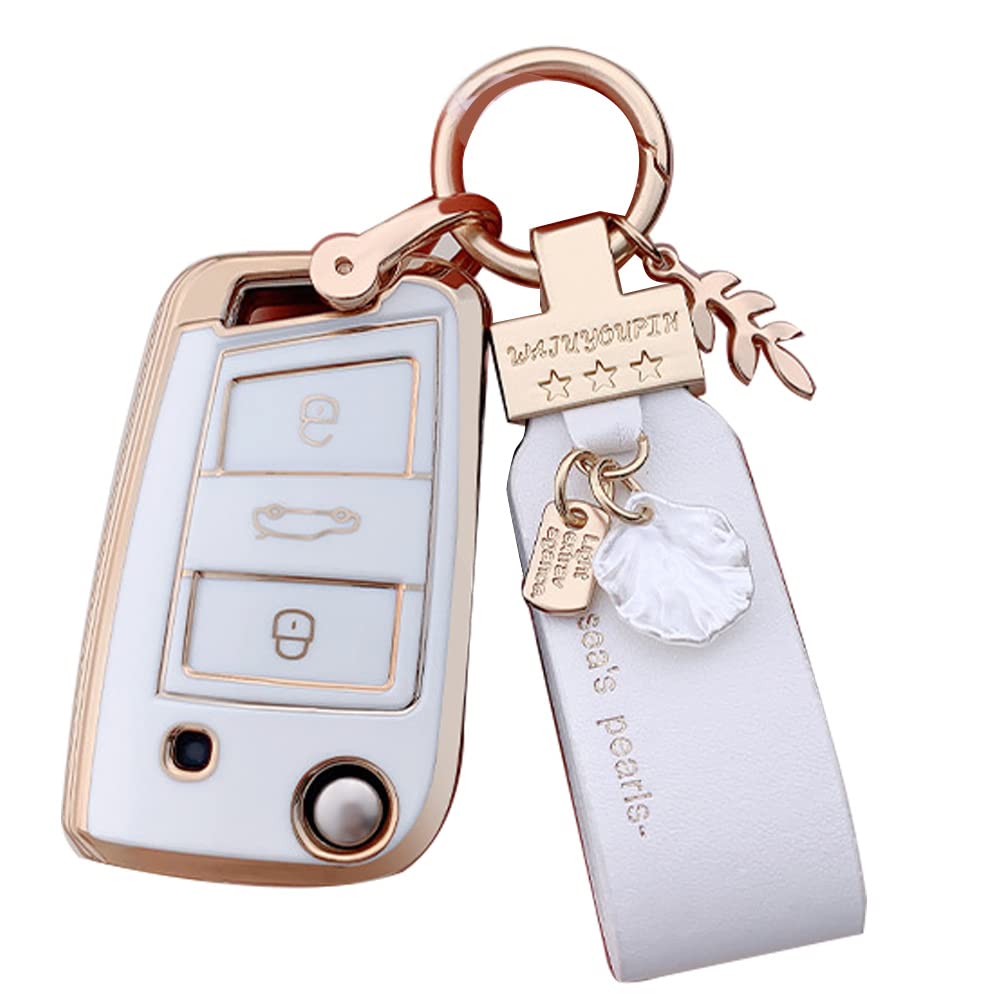 

Чехол для ключа VW, Чехол для смарт-ключа, Крышка для ключа, Держатель для ключа, 3 кнопки, Защита от царапин, Стильный, F